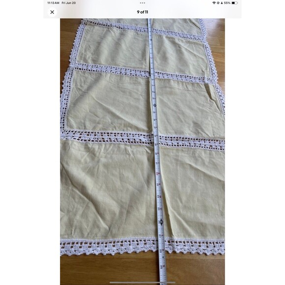 2 Table Runner & 2 Doilies Hand Crocheted Different Sizes& Shapes (H) - Picture 9 of 11